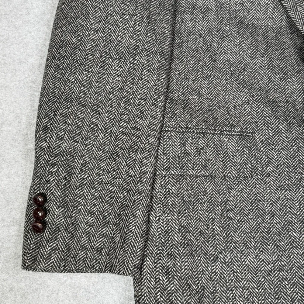 New VTG Deansgate Herringbone Tweed Sport Coat Jacket Men's 42L Wool Lambswool